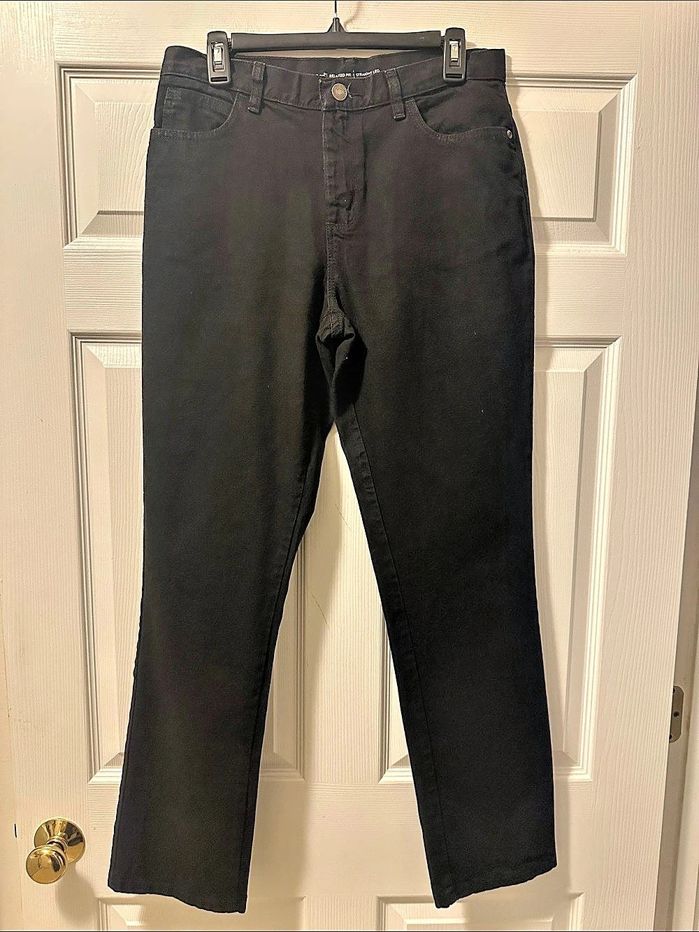 Women’s Lee Relaxed Fit Straight Leg Black Denim Jeans - Size 6